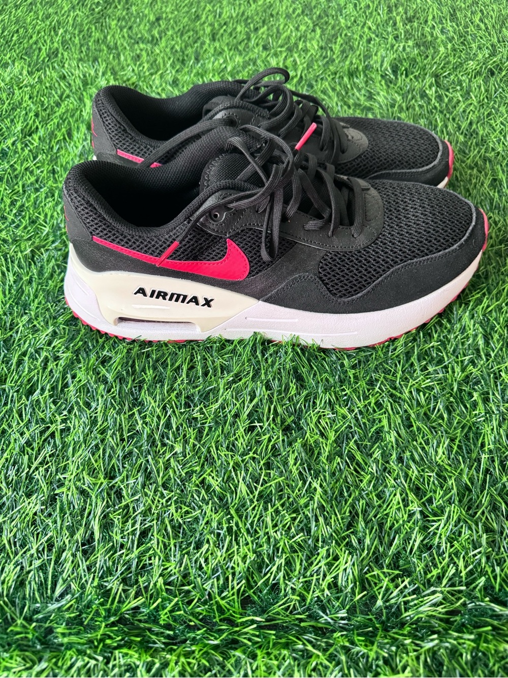 Nike Women’s Air Max Black with Pink Accent Sneakers